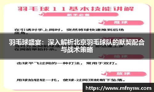 羽毛球盛宴：深入解析北京羽毛球队的默契配合与战术策略