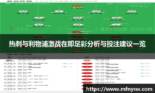 热刺与利物浦激战在即足彩分析与投注建议一览